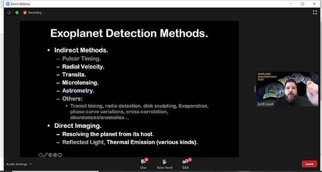 Methods used to detect exoplanets (Source: Scott Gaudio, Exoplanets Demographics 2020 meeting)