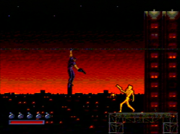 Demolition Man Sega CD Rooftop Zipline Electrocution