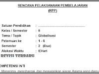 RPP Kelas 6 Tema Globalisasi Revisi