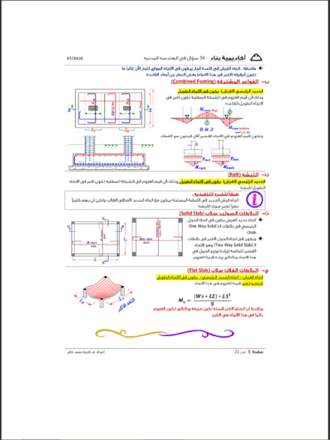 مجموعه متميزه من اسئله الاختبارات للمهندس المدنى