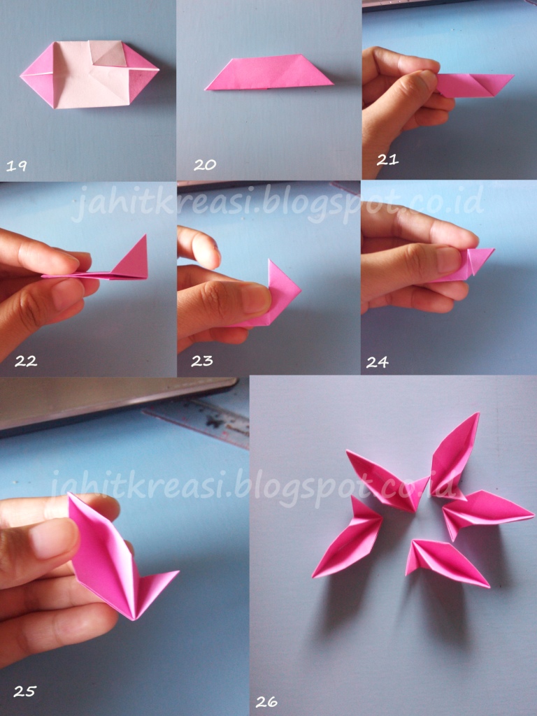 Cara Membuat Origami  Bunga  Sakura  Berbagi Tutorial Aneka 