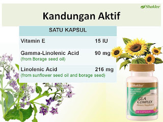 GLA; minya bunya; vitamin untuk tenaga batin isyeri; vitamin kesuburan; vitamin shaklee; GLA shaklee