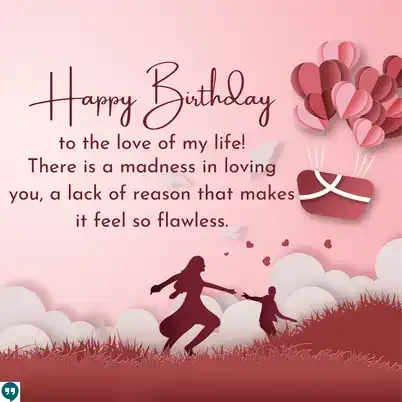 romantic birthday message images for her