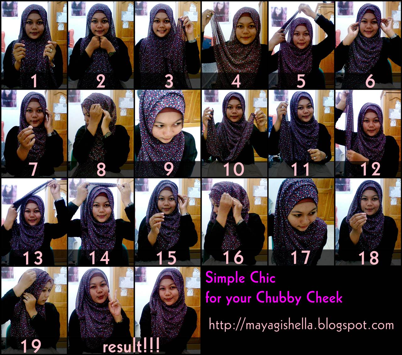 30 Gambar Terupdate Tutorial Hijab Paris Pipi Tembem Gratis