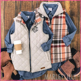 Monogrammed Reversible Vest from Marleylilly.com