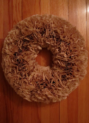 Coffee filter wreath 