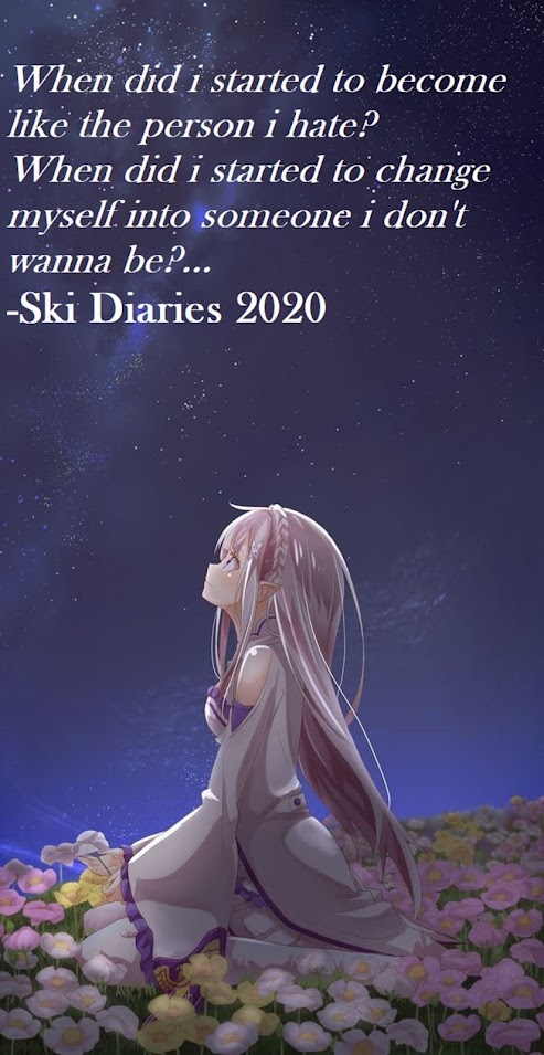 when did i started to become like the person i hate  when did i started to change myself into someone i don't wanna be ski diaries 2020 anime girl lookin watching up in the sky blue sky