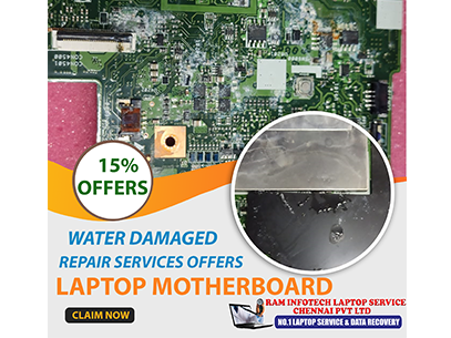 Water Damaged Laptop Motherboard Repair Service Center in Ayar