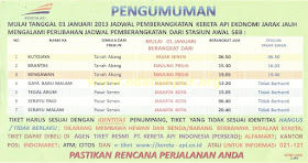 Flyer Pengumuman di Stasiun Bekasi