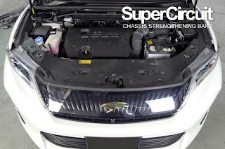 SUPERCIRCUIT FRONT STRUT BAR made for the Toyota Harrier XU60.