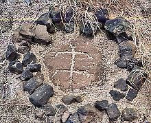 Petroglyph on the western coast of Hawaii.