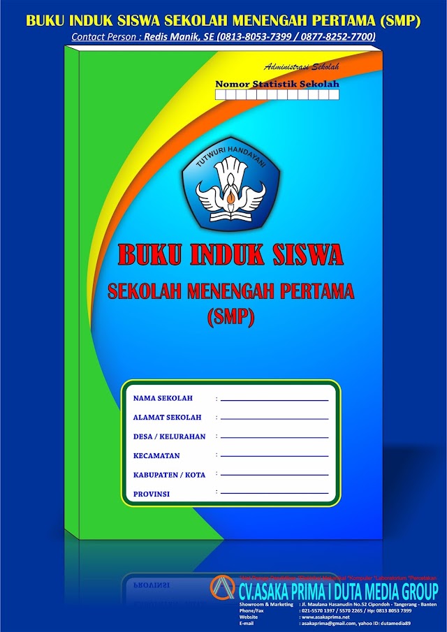 Jual Buku Induk SMP Terbaru 2019 - Contoh Buku Induk Siswa SMP- Kurikulum 2013 