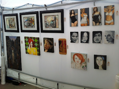 art walk north, mel lastman square, toronto art show, malinda prudhomme, portrait artist, mixed media artist