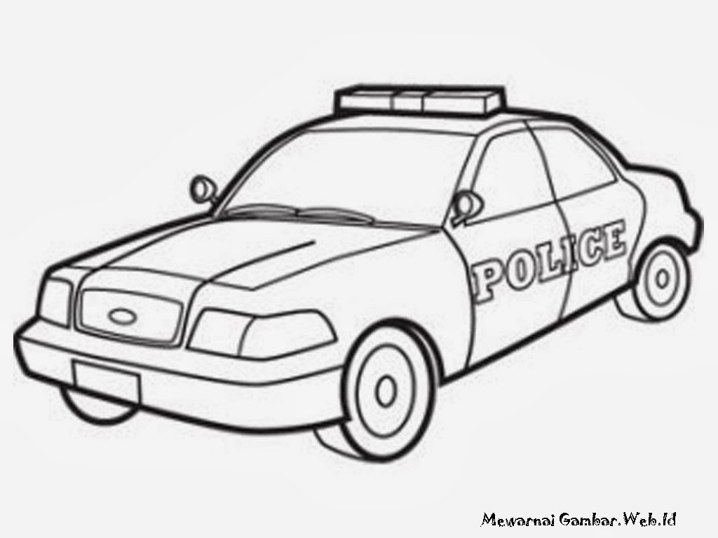 Mewarnai Gambar Mobil Polisi | Mewarnai Gambar