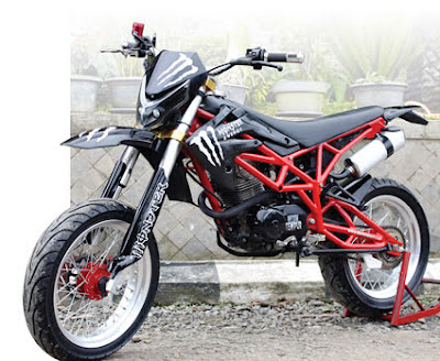 Modifkasi HONDA GL MAX Trail Modif, warna hitam