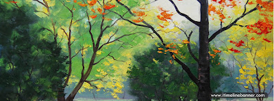 Autumn Trees Paintings Facebook Timeline Cover
