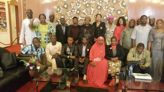 Oby Ezekwesili, Aisha Yesufu, other BBOG members at the airport waiting to embark on FG guided tour of the North East