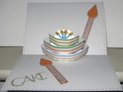 RUELYSI CREATIVE CARDS: 3D Cake birthday card