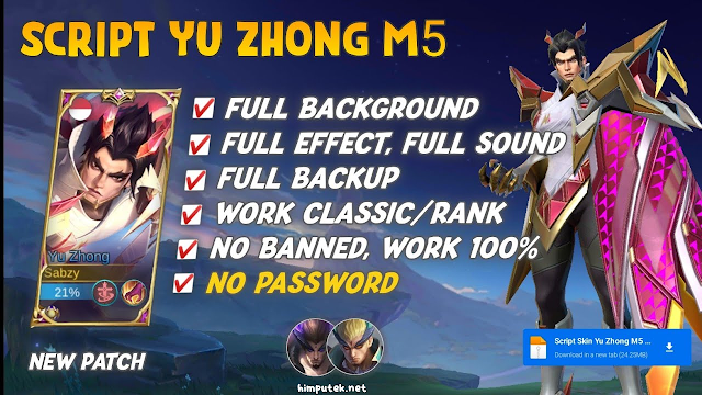 Script Skin Yu Zhong M5 MediaFire No Password