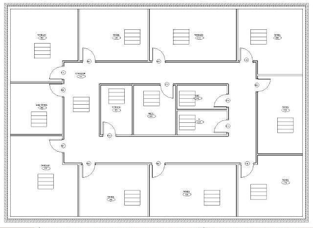 office building - complete project documentation in revit