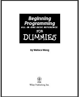 Beginning Programming for Dummies