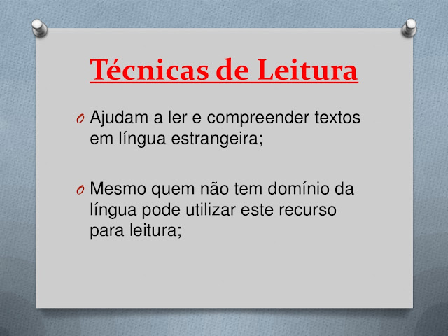 Técnicas de leitura em inglês