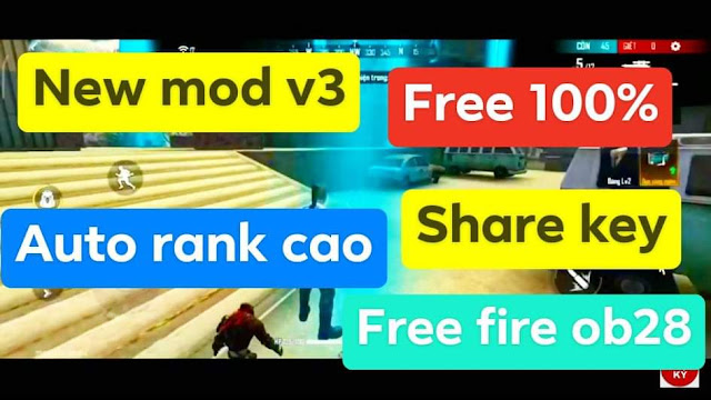 SHARE KEY FREE FIRE OB28 AUTO RANK VIP CHƯA AI BIẾT AUTO RANK FIX LAG FULL