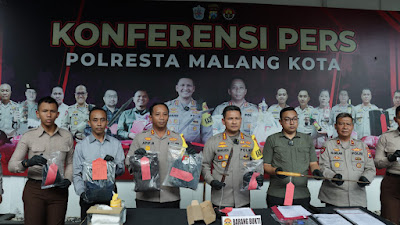 Satreskrim Polresta Malang Kota Berhasil Ringkus 4 Pelaku Pembunuhan