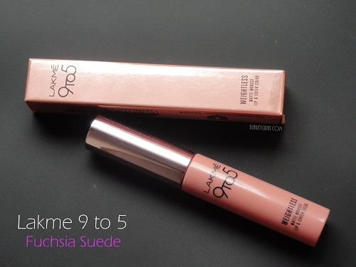 Lakme 9 to 5 Weightless Lip and Cheek Color in Fuchsia Suede