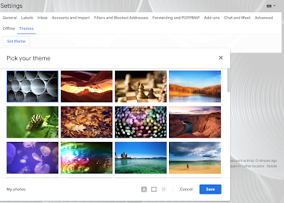 Set Gmail Background Theme