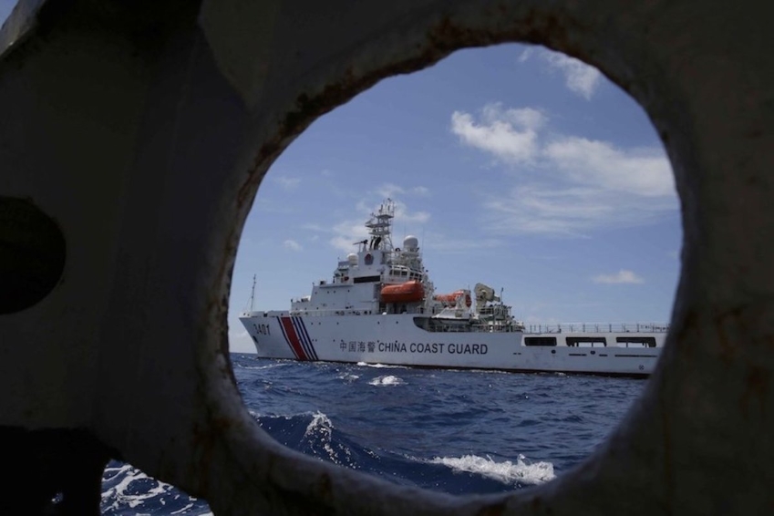 Un barco de la Guardia Costera China en el mar. Foto: AFP