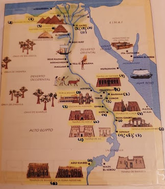 Mapa del Viaje realizado por Egipto