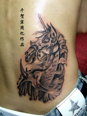 skeleton horse tattoo design