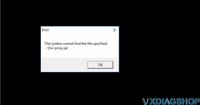 VXDIAG Tech2win ‘Cannot Find File Specified’  1