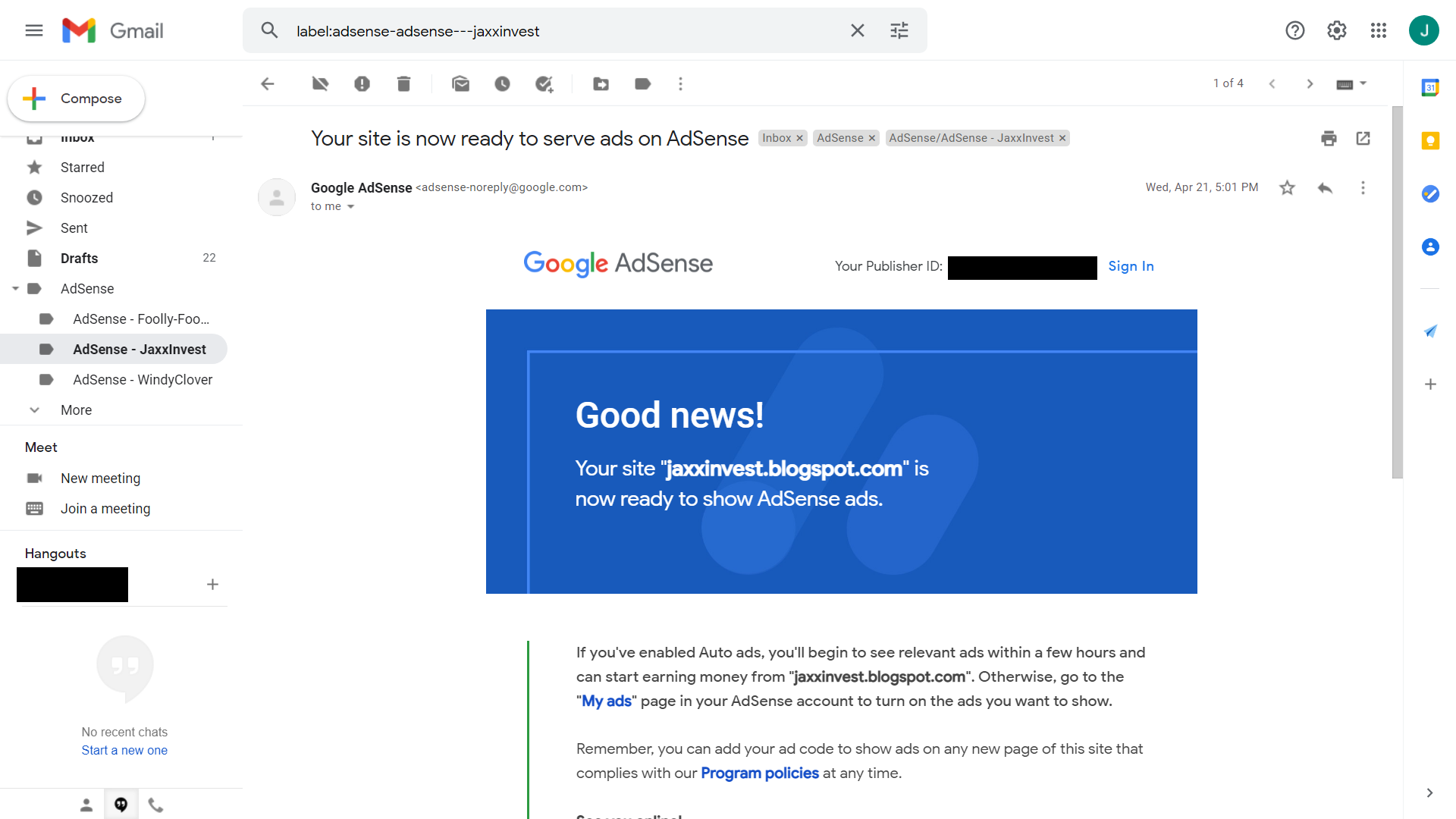 How many posts are required to get approved by Google AdSense