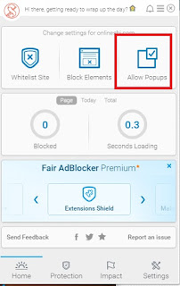 Enable adblocker plus