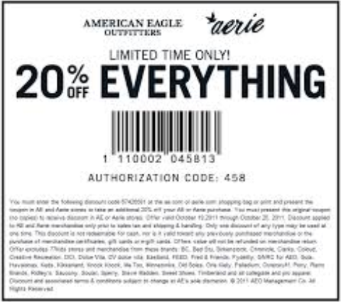 american eagle coupons 2018