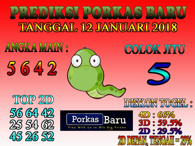 Prediksi Togel Porkas Baru 12 january 2019