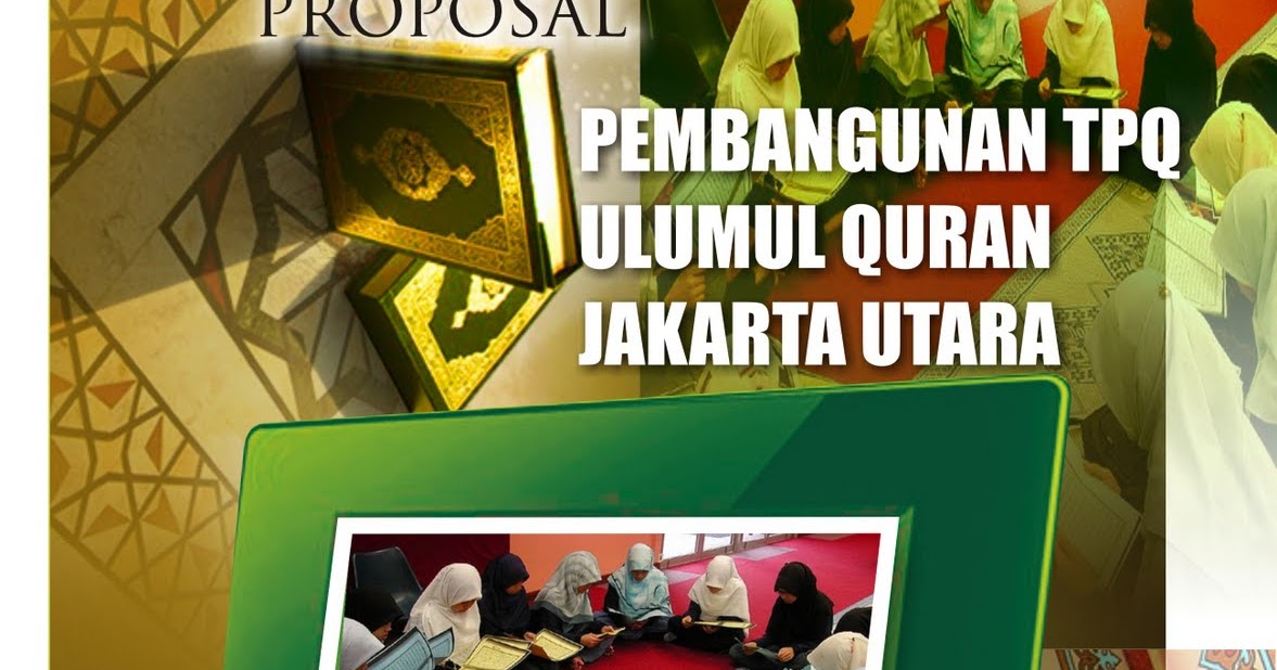 DESAIN COVER PROPOSAL PEMBANGUNAN TPQ by "desain gratis 