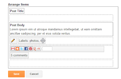 How To Rearrange Blogger Labels, Share Buttons, Comments etc