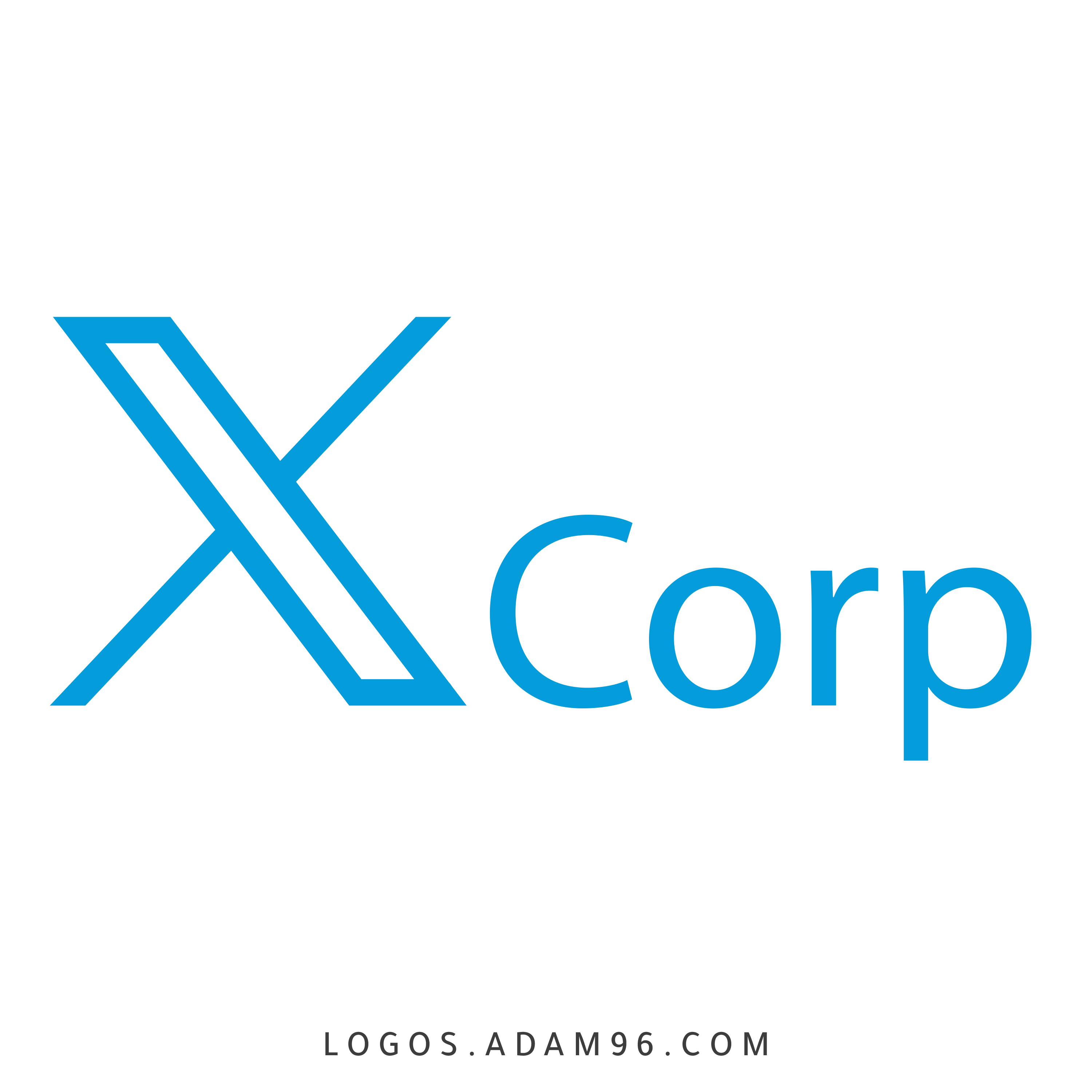 تحميل شعار شركة اكس مجموعة ايلون ماسك X Corp Logo PNG