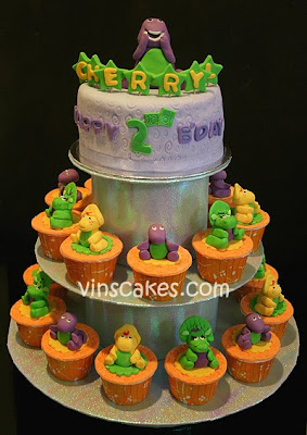 Barney Birthday Cake on Vin S Cakes   Birthday Cake   Cupcake   Wedding Cupcake   Bandung