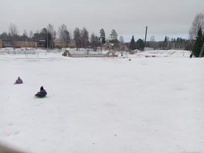 sledding in Finland