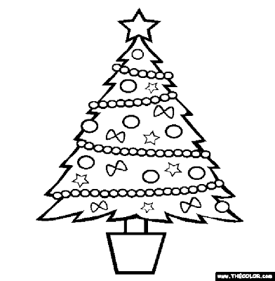 Christmas Tree Coloring Pages for Kids