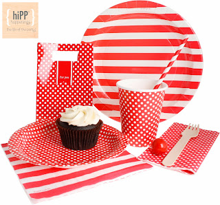 Red Polkadot and Stripe Party by HiPP