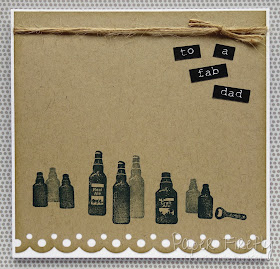 Beer bottle stamped card for Dad