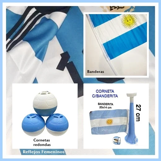 Cornetas - banderas argentinas