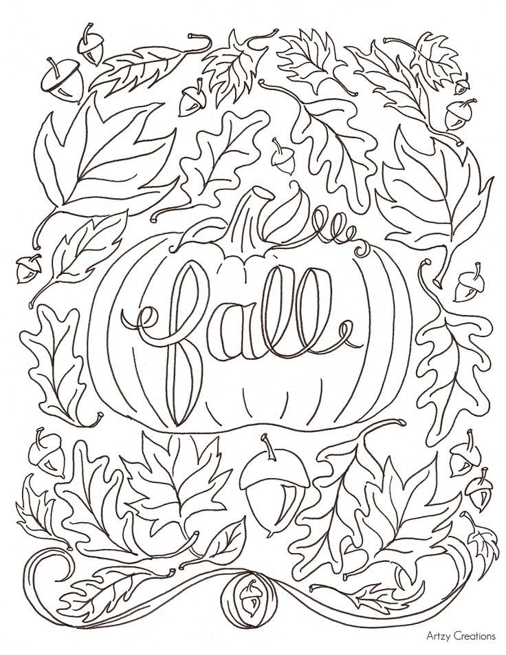Fall Leaves Coloring Pages
