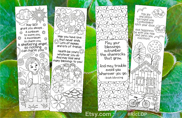 St Paddy Coloring Bookmarks Doodles