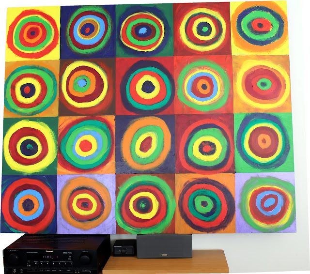 Kandinsky Circles Class Art Project with school paints